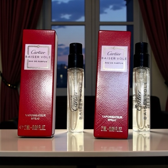 Cartier Baiser Volé Eau de Parfum Sprays Samples Set of Two NEW - Picture 3 of 5